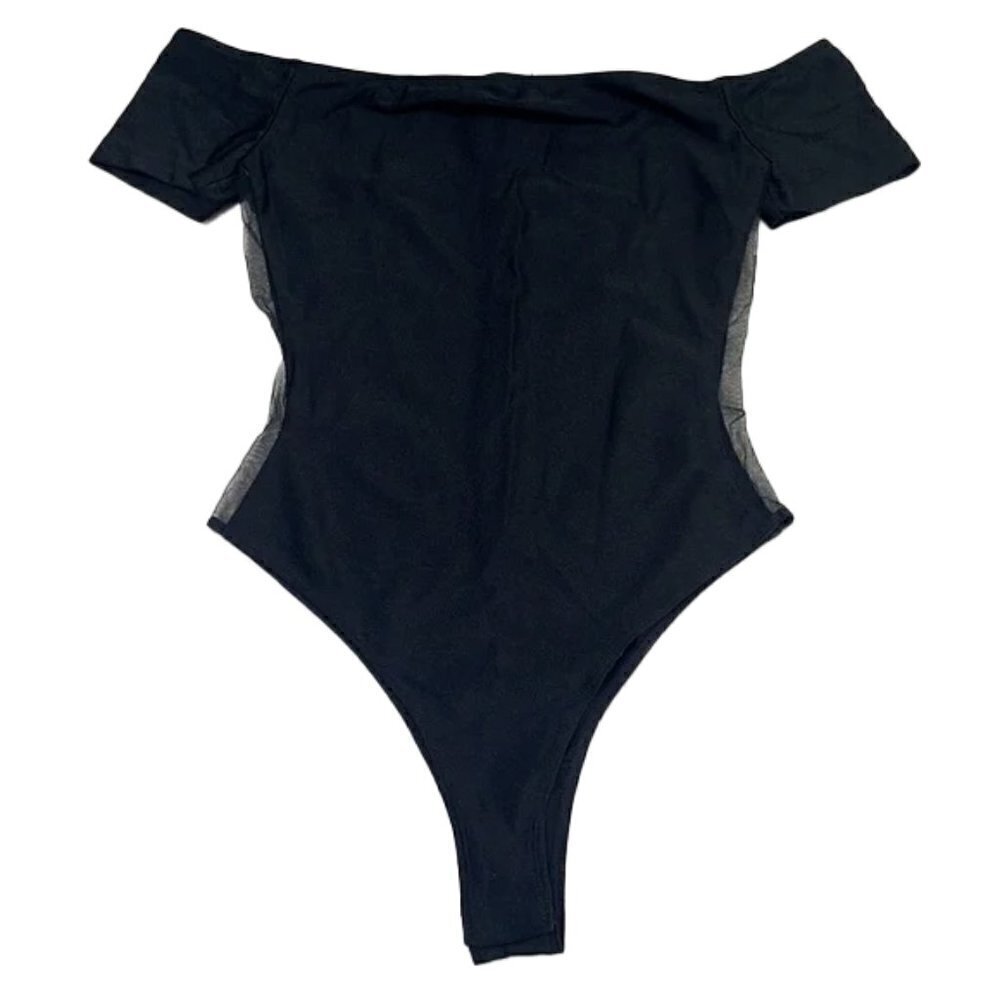 ❤️ 🆕 FOREVER 21 Bodysuit with mesh panels Size S